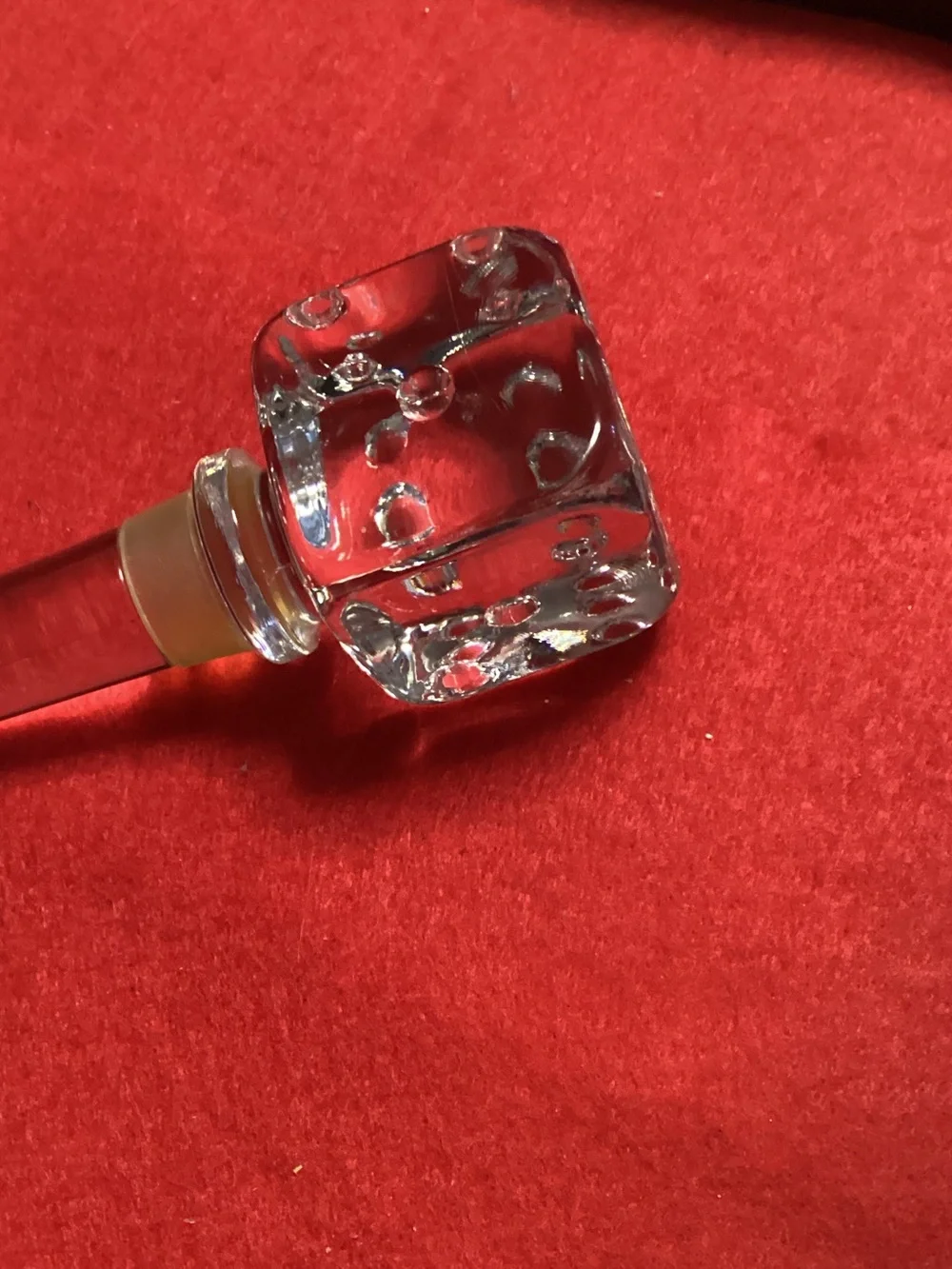 Mikasa Crystal Dice Wine Bottle Stopper - Excellent Condition - Never Used